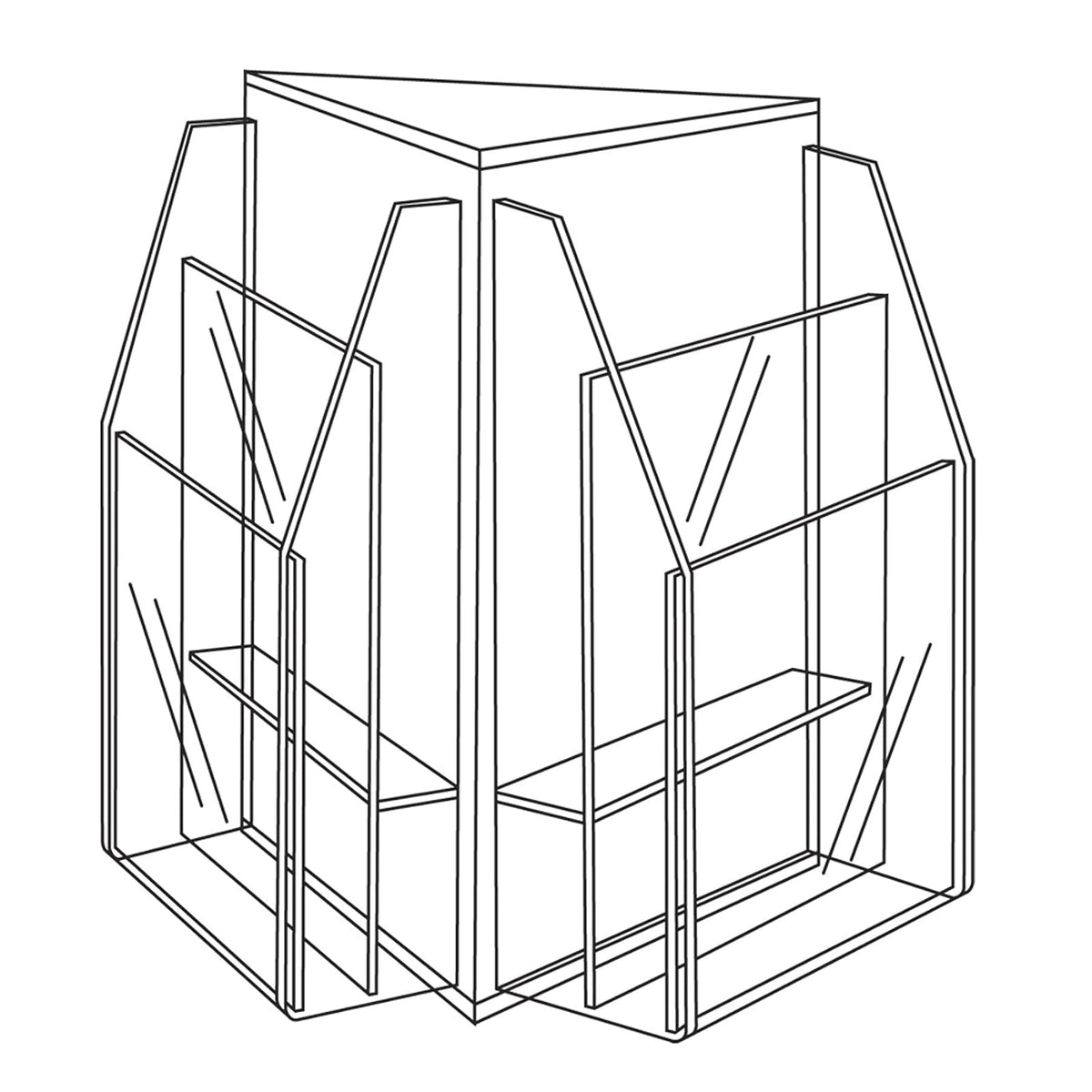 Safco 5698CL Reveal 6 Magazine Tabletop Displays, Clear