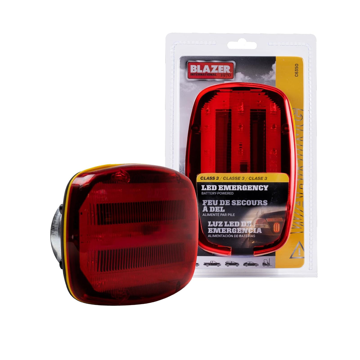Blazer International Mini Barra Giratoria de Luz LED de Emergencia C6350, Rojo