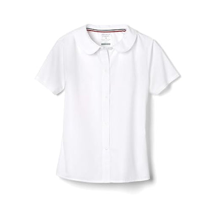 French Toast Short Sleeve Peter Pan Collar Blouse (Standard & Plus) Blouse para Mujer