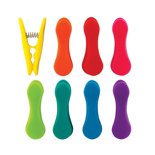 KIKKERLAND Sujetador de papel Arcoiris 8 pzas