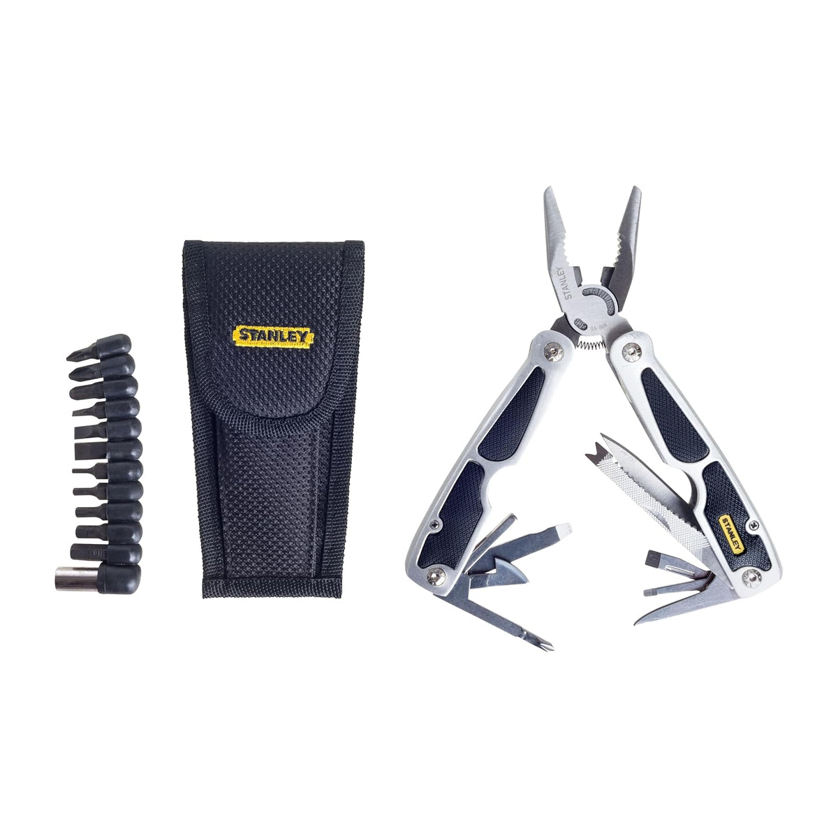 STANLEY Multiherramienta 29 en 1, 11 Puntas y Estuche, 94-806 | Multiherramienta 28 en 1, Incluye 11 Puntas de Destornillador, Estuche