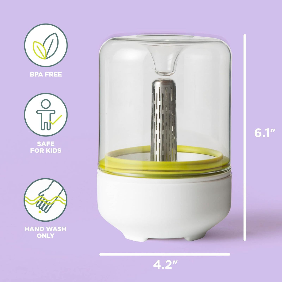Chef'n Kit de Cultivo de brotes de encimera, Talla única, Blanco para Hornear, Wasabi/Vidrio