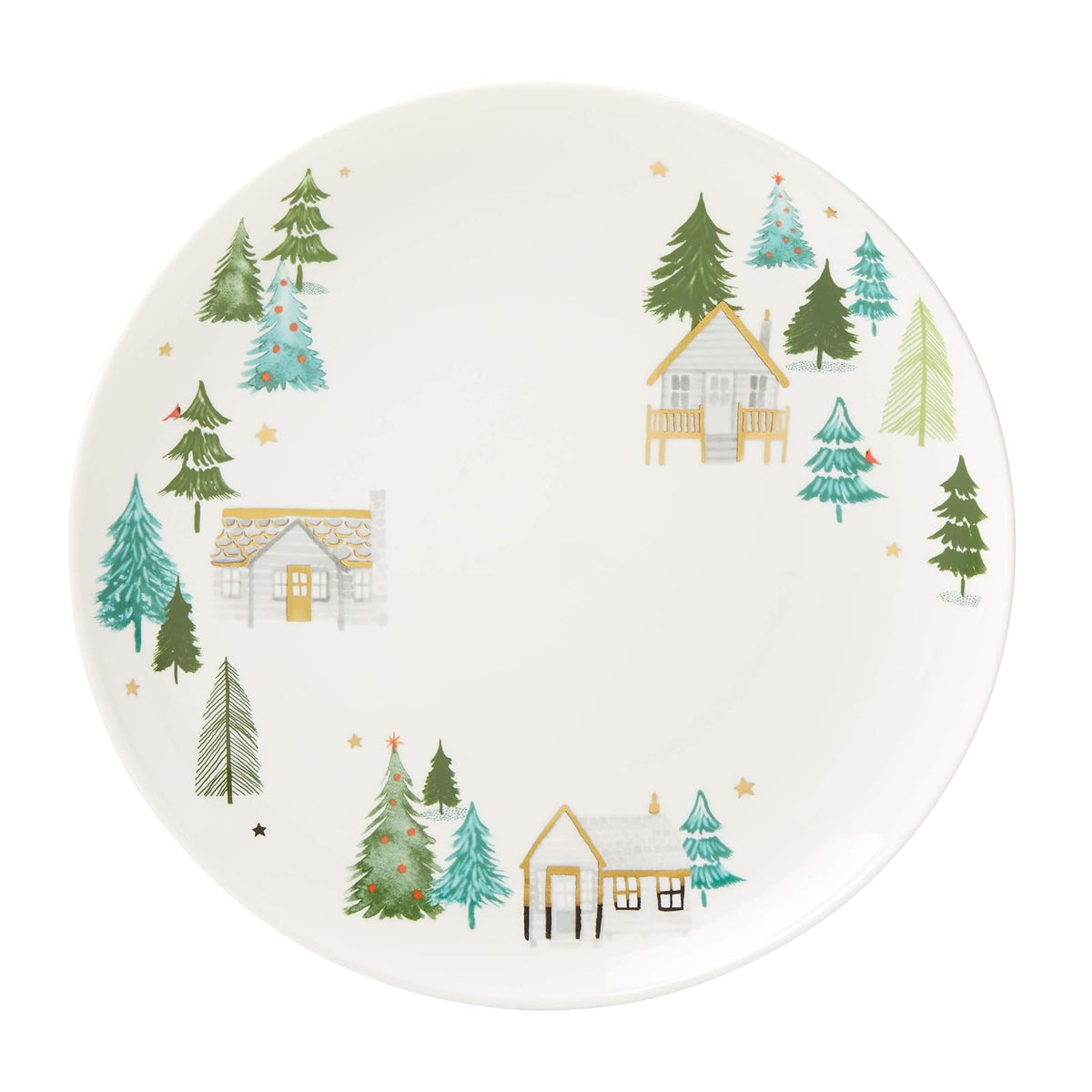 Lenox Balsam Lane Platos Decorativos de Porcelana con Acabado en Oro de 24K - Plato redondo