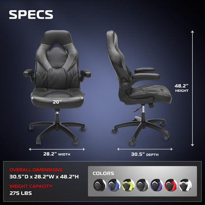 RESPAWN 3085 - Silla para Juegos - Silla para Jugadores y Oficina con reposacabezas Integrado, Bloqueo de inclinación e inclinación Ajustable, Color Gris