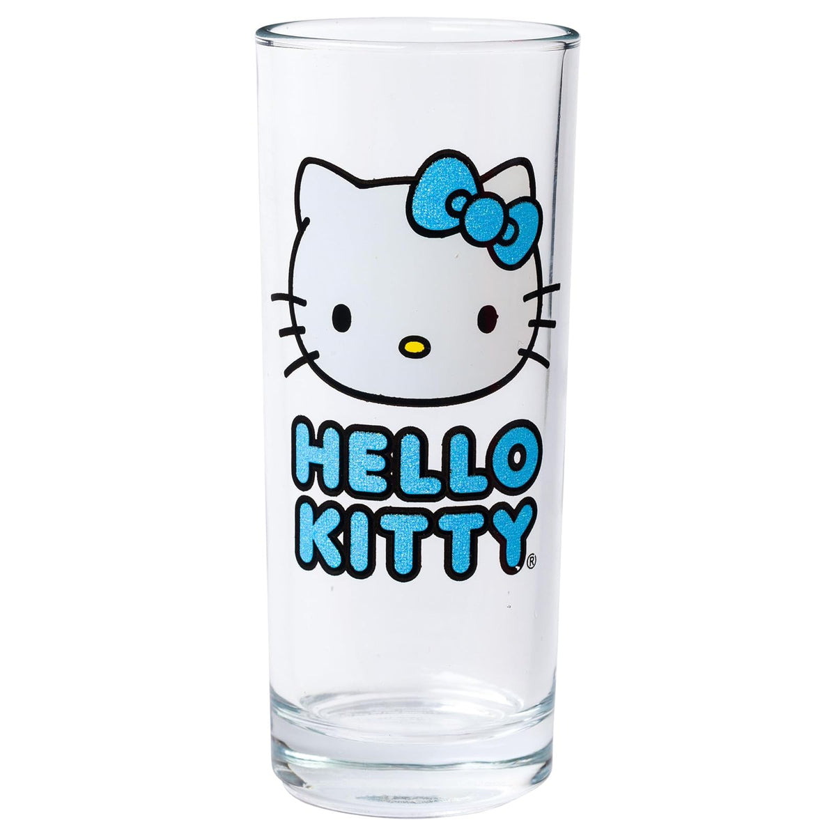 Silver Buffalo Sanrio Hello Kitty Juego de 4 vasos con purpurina, 10 onzas