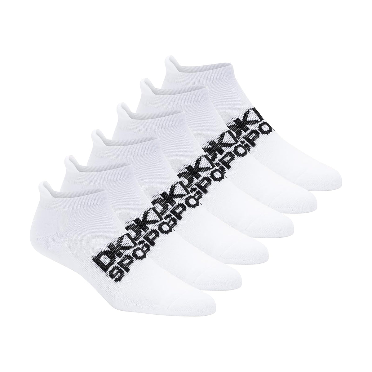 DKNY Calcetines Deportivos de Corte Bajo para Mujer Paquete de 6 - 9-11 - Blanco