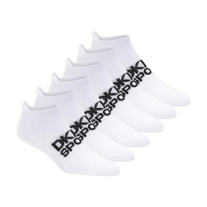 DKNY Calcetines Deportivos de Corte Bajo para Mujer Paquete de 6 - 9-11 - Blanco