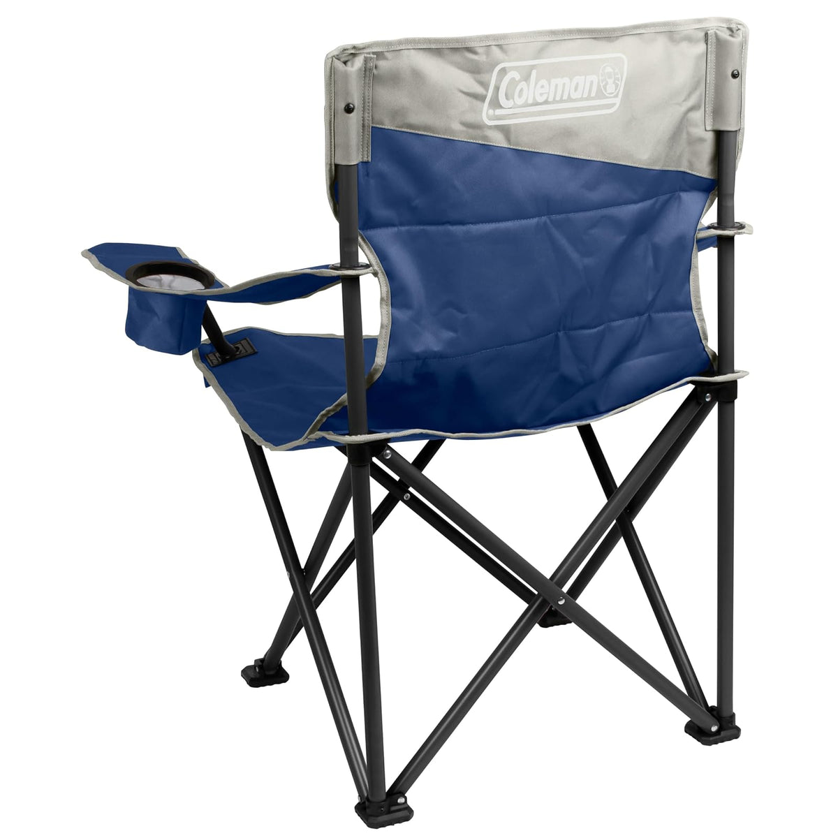 Coleman Big-N-Tall - Silla de Camping con portavasos y Bolsillo Lateral, Resistente al Agua XL para Exteriores, soporta hasta 600 Libras, Ideal para Camping, portón Trasero, chimeneas, Patio y más