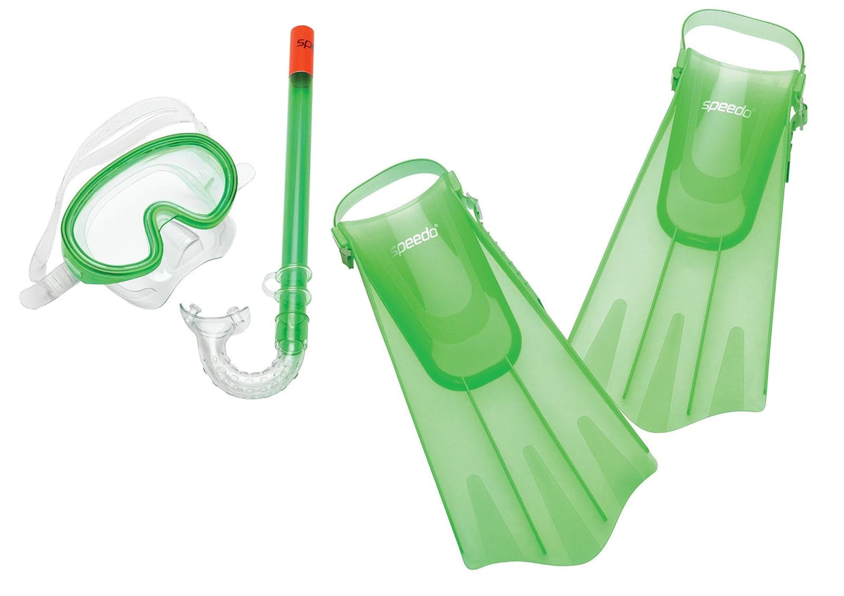 Speedo Kid 's Aqua Quest máscara/Snorkel/Juego de Aletas