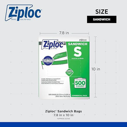 Ziploc Sandwich bag 500 ct