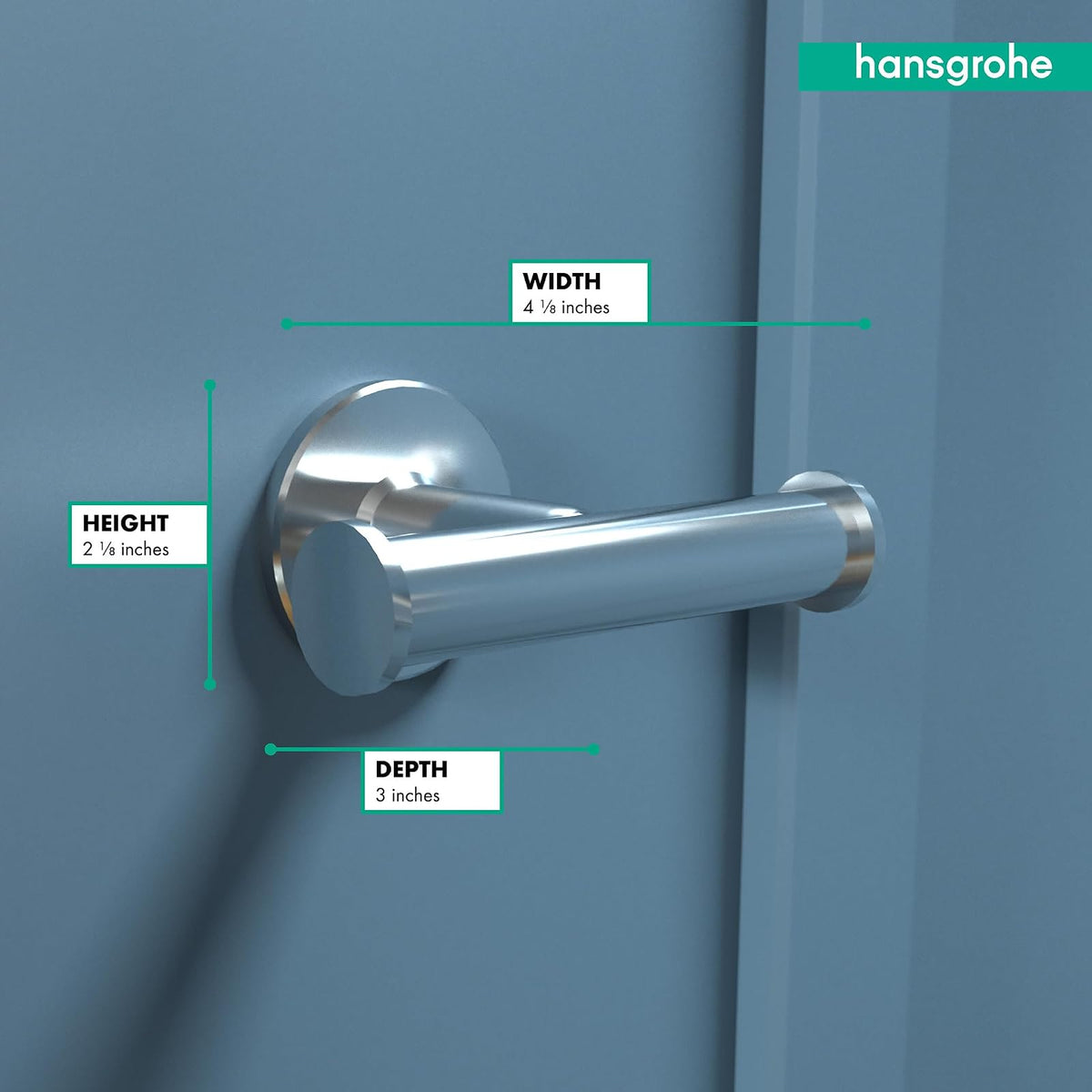 hansgrohe 41725000 - Gancho Doble para Toalla de 10 cm (4 Pulgadas)