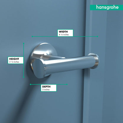 hansgrohe 41725000 - Gancho Doble para Toalla de 10 cm (4 Pulgadas)
