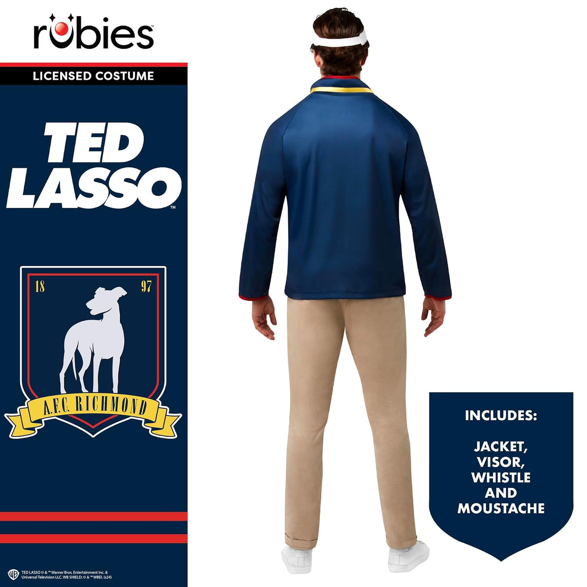 Rubie's Ted Lasso Costume Kit Disfraces de tamaño adulto Para hombres