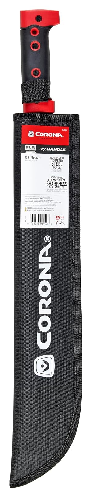 ErgoHandle Machete, 18 Pulgadas con Funda de Nailon