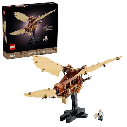 LEGO® Icons Máquina Voladora de Leonardo da Vinci Set de construcción y decoración, Regalos para Adultos, Modelo y Proyecto para Amantes de la Historia 10363