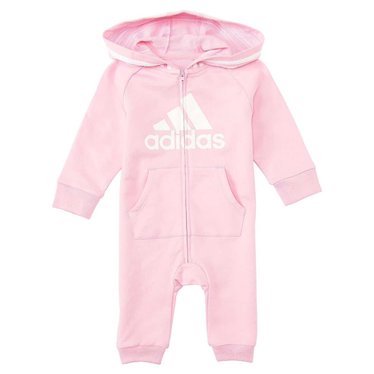 Adidas Mono de Manga Larga con Capucha para bebés y niñas Monos para Unisex bebé