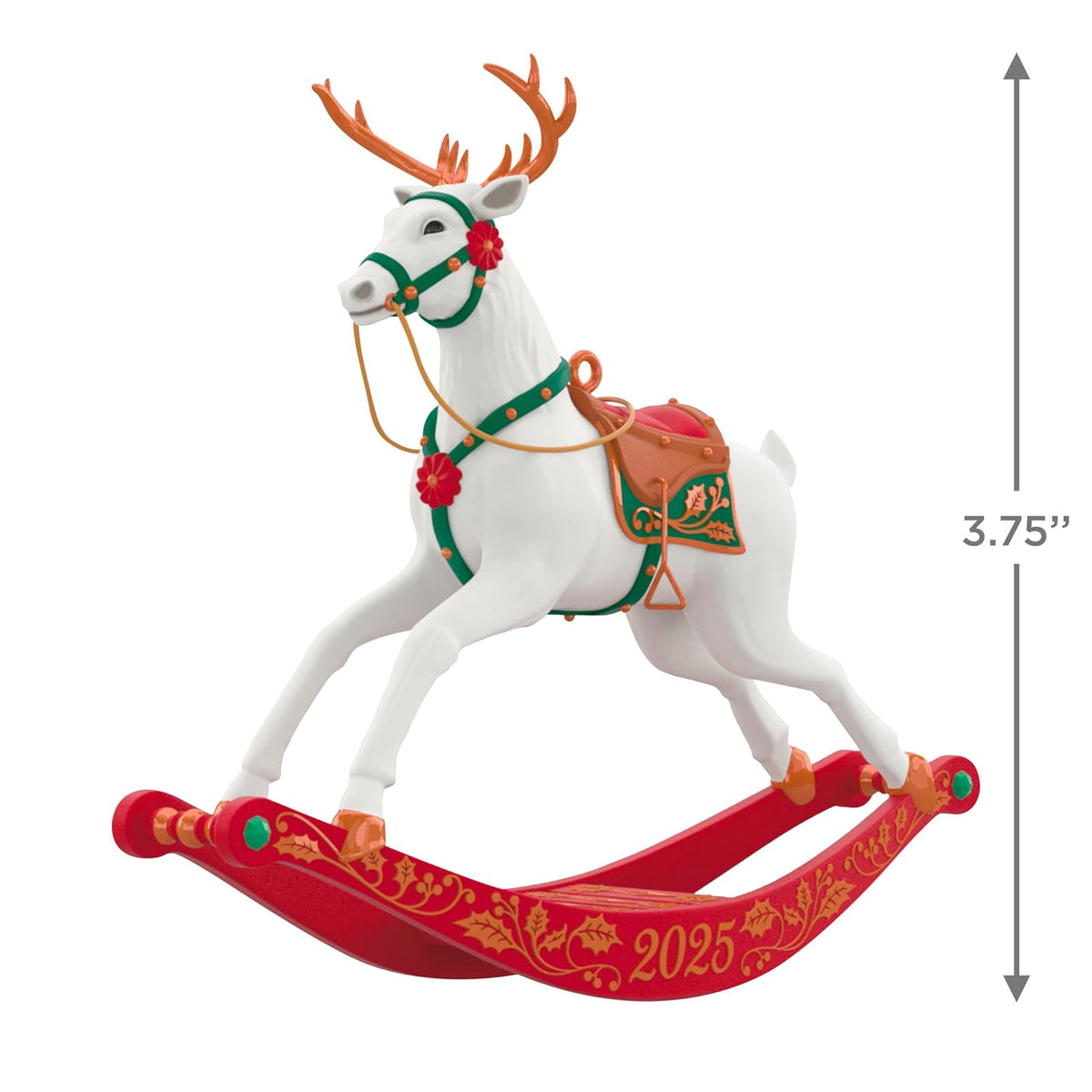Hallmark - Adorno navideño de Recuerdo 2025, Reno mecedor 2025, Regalos para fanáticos de los Recuerdos