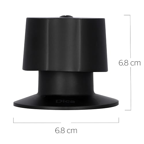 DICA MQN.2 Juego de 2 Manerales Grandes con Chapetón para Regadera, Color Negro Mate