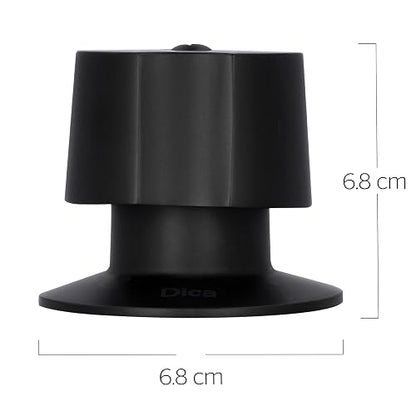 DICA MQN.2 Juego de 2 Manerales Grandes con Chapetón para Regadera, Color Negro Mate