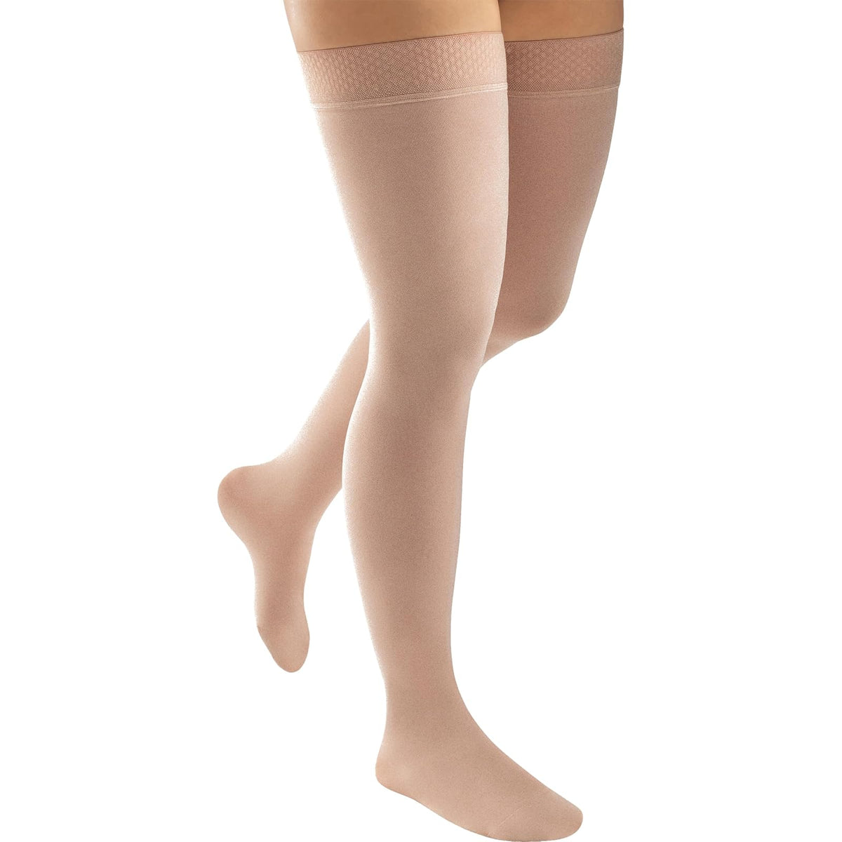 JOBST Activa Calcetines de Compresión 20-30 mmHg Muslo Cerrado Beige | Puntera cerrada, beige sedoso, S