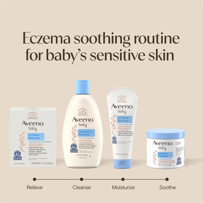 Aveeno Baby Cleansing Therapy Body Wash | 8 oz, avena natural, provitamina B5, hipoalergénico, piel sensible y propensa al eccema