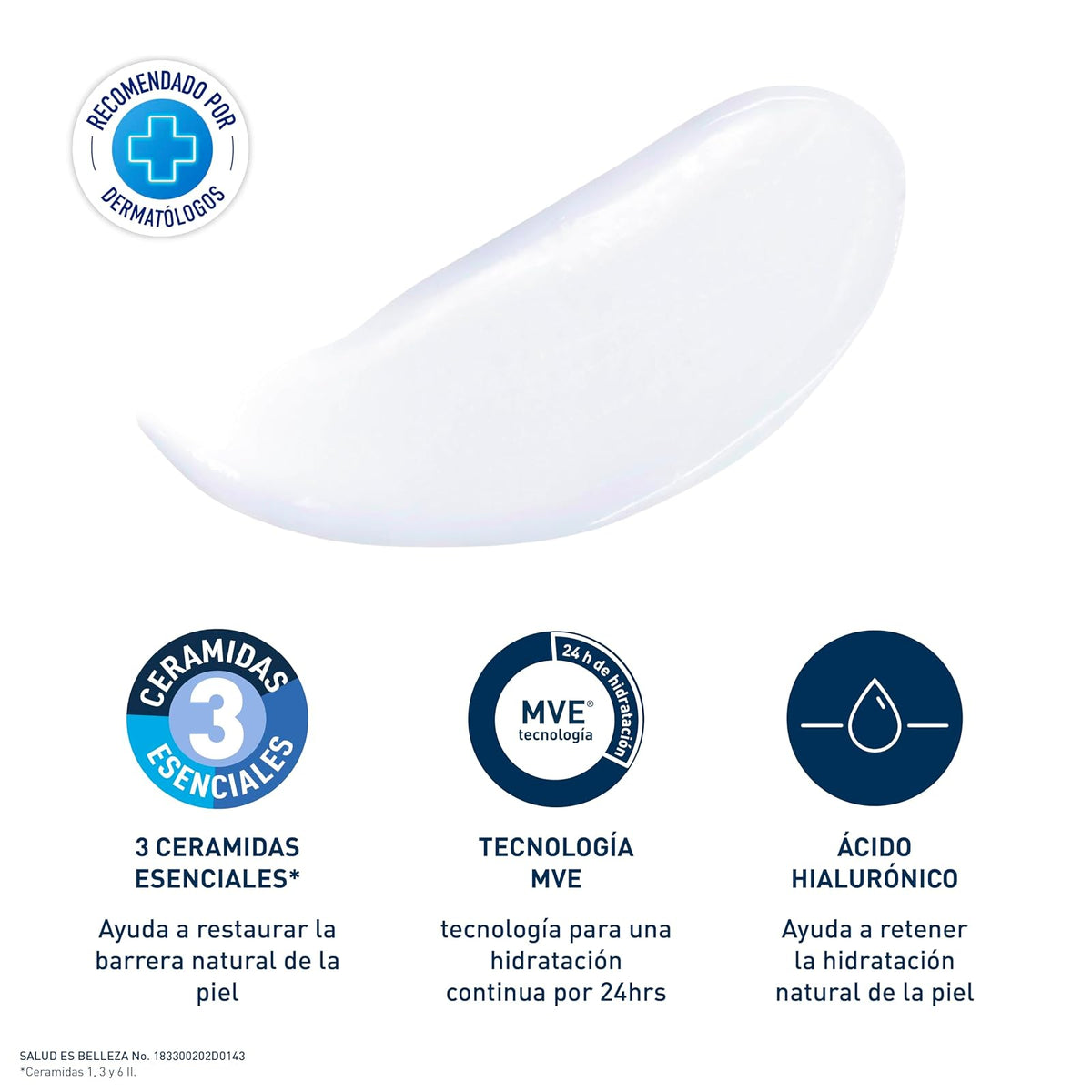 CeraVe Loción Hidratante de Rostro y Cuerpo para Piel Seca con Ácido Hialurónico 236ml