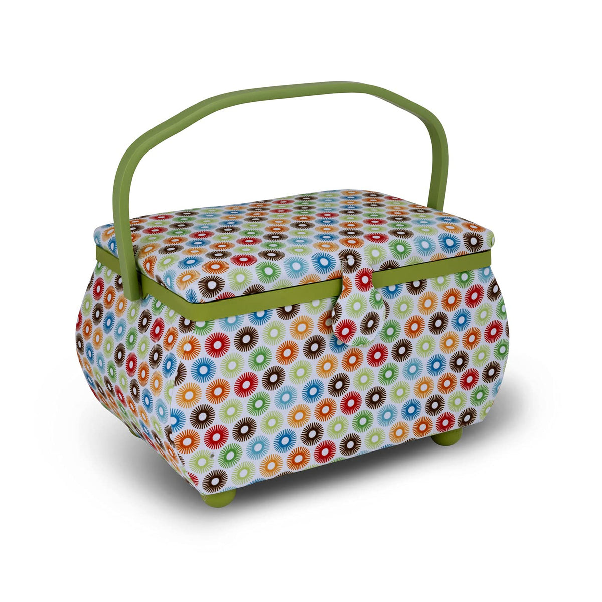 Dritz Cesta de costura, multicolor retro