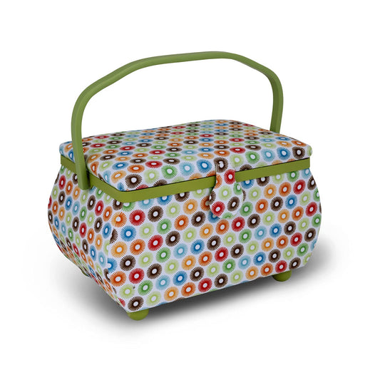 Dritz Cesta de costura, multicolor retro