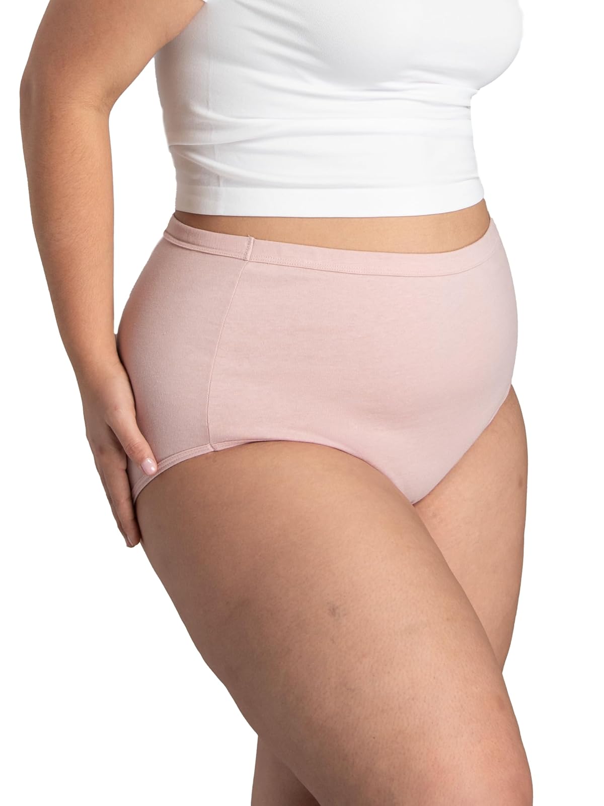 Fruit of The Loom Pantaleta Plus Size Brief de Algodón Pack de 6 para Mujer