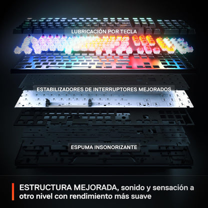 SteelSeries Apex Pro Gen 3 OmniPoint 3.0 Interruptores hipermagnéticos — Actuación Ajustable — Disparador rápido — Presets listos para el Juego — Modo de protección — Tap/SOCD — OLED — RGB — Teclas