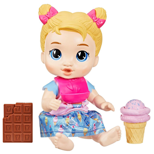 Baby Alive Hasbro Harper Hugs Dulces Golosinas - Muñeca de bebé para la Hora de la merienda para niños y niñas a Partir de 3 años