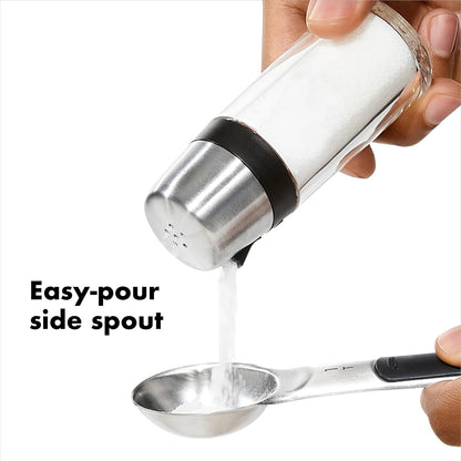 OXO Good Grips boquillas, Set de batidor de sal y pimienta, Transparente / plateado, Sal/pimienta, 1