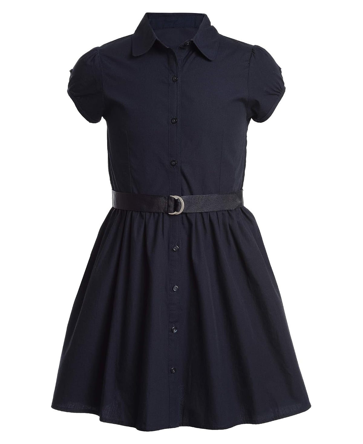 Nautica Vestido Camisero de Manga Corta para Uniforme Escolar Vestido para Niñas