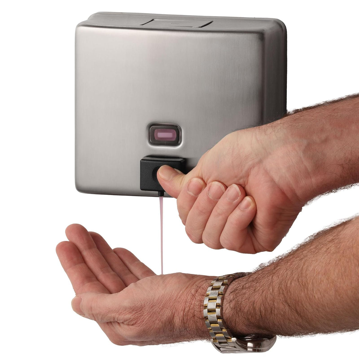 Bobrick 4112 ConturaSeries - Dispensador de jabón de superficie (acero inoxidable satinado, 40oz)