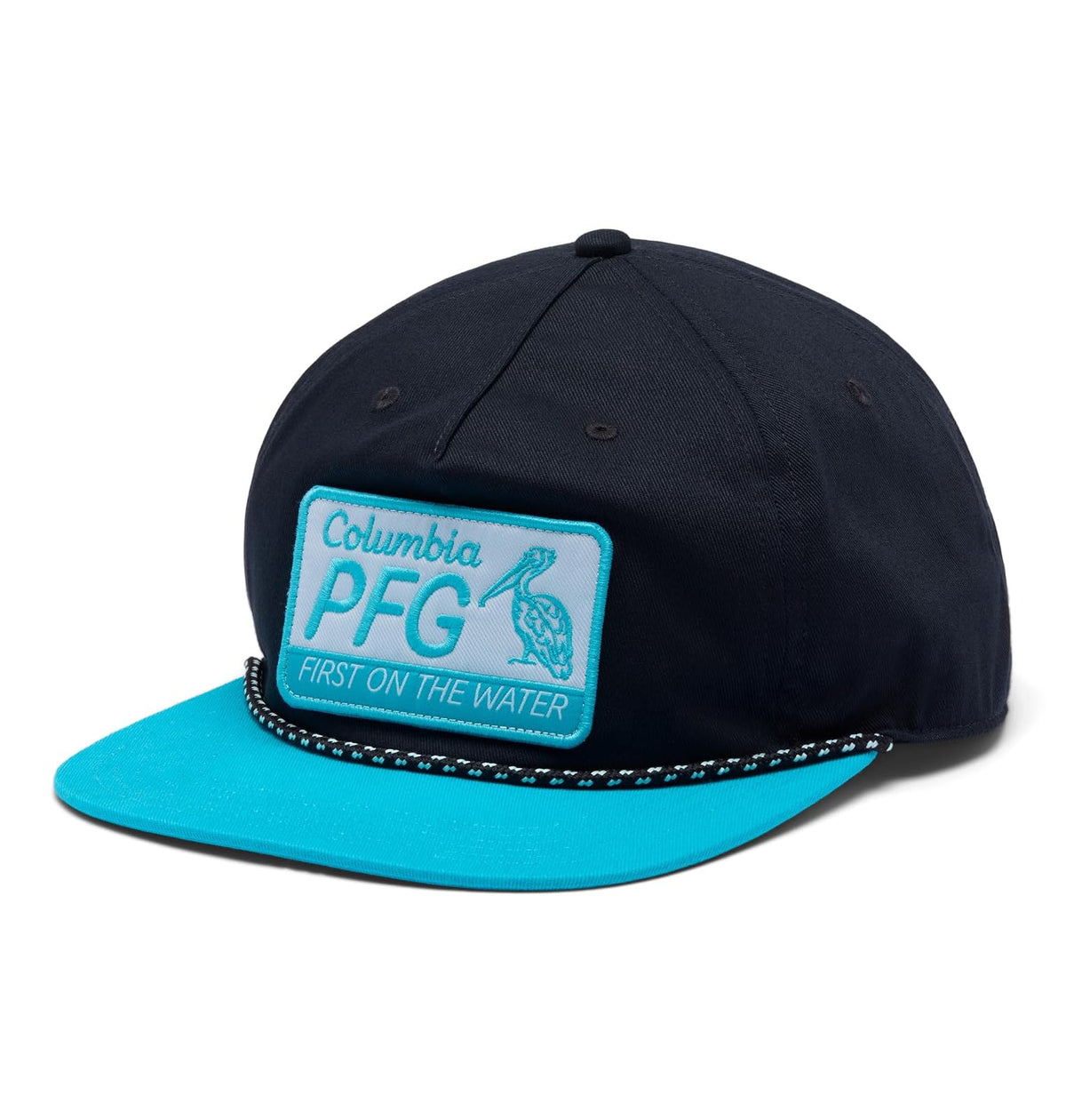 Columbia PFG Back Tack Snap Back Tapa Unisex Adulto - Talla Única - Negro - Verde azulado - Pelican Fotw