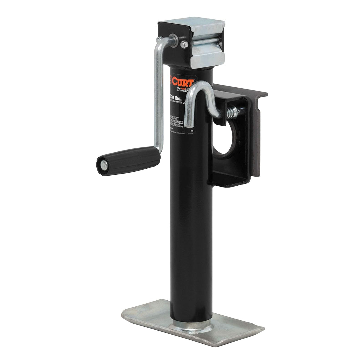 Curt Gato de Remolque Giratorio Estilo Soporte 28302, 2 Libras, 10 in de Viaje Vertical, Negro