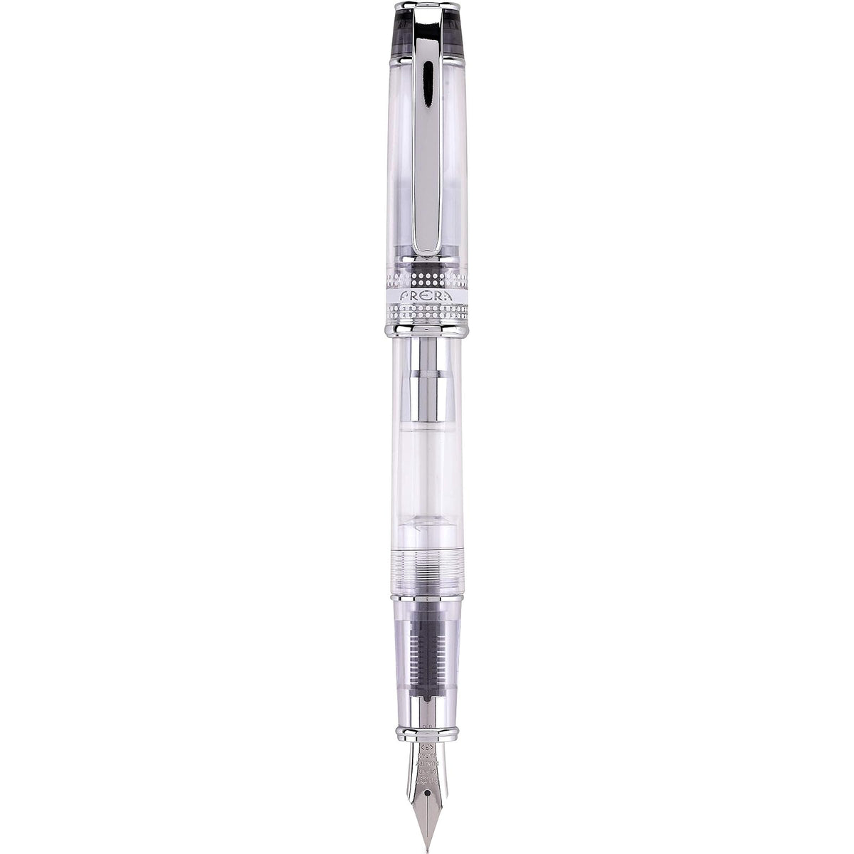 Pilot Prera Pluma Fuente con Sistema de Tinta Líquida - Fino - Negro - Plateado