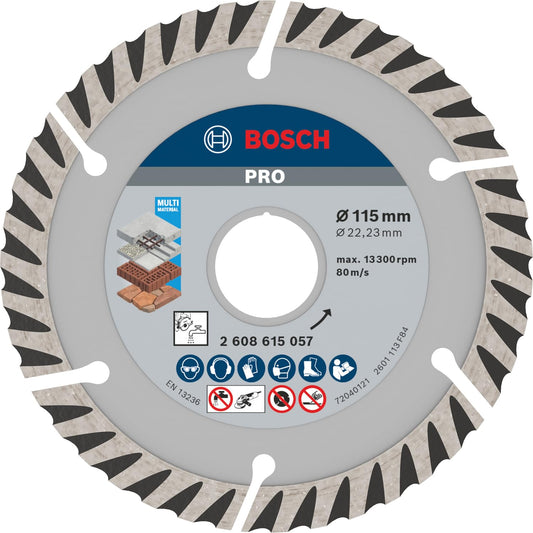 Bosch DISCO DIAM. | UNIVERSAL | SEGMENTADO | 4 1/2'' | Para hormigón, hormigón armado, Ø 115 mm, accesorio profesional Amoladora angular pequeña