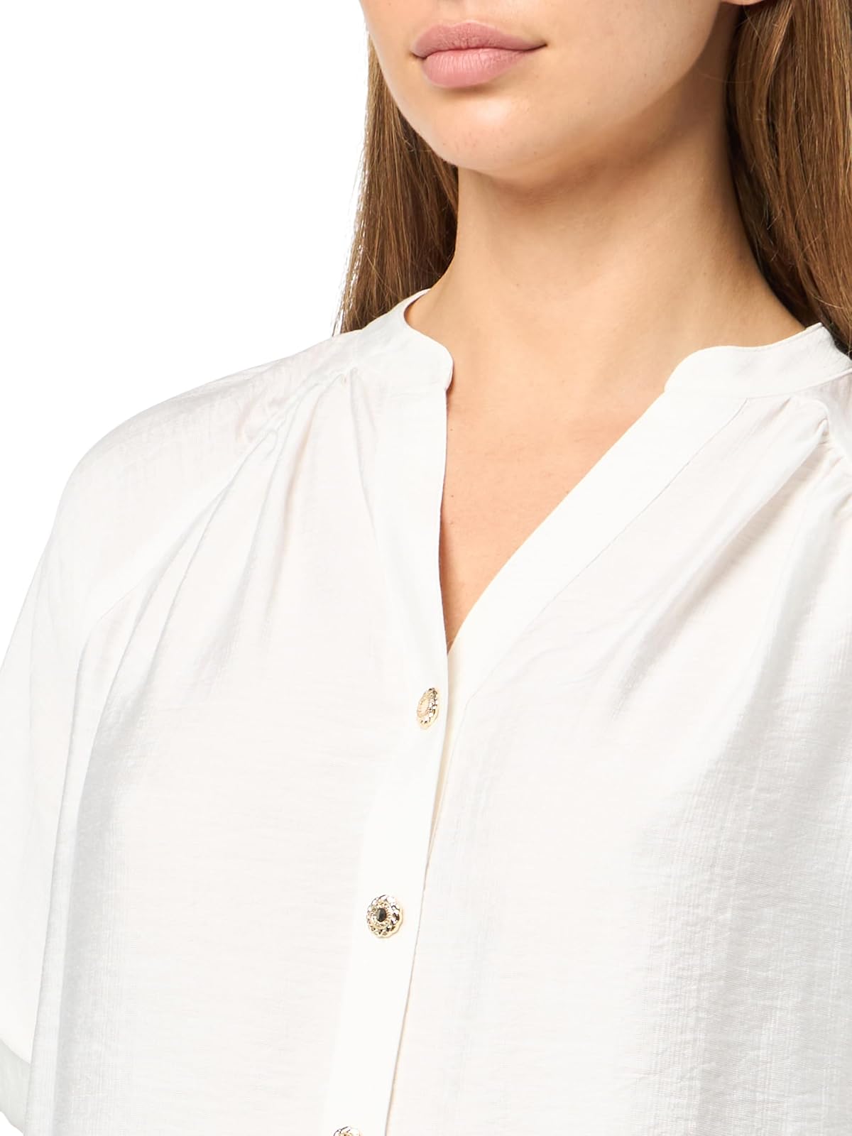 Karl Lagerfeld - Blusa Informal de Manga Corta para Mujer