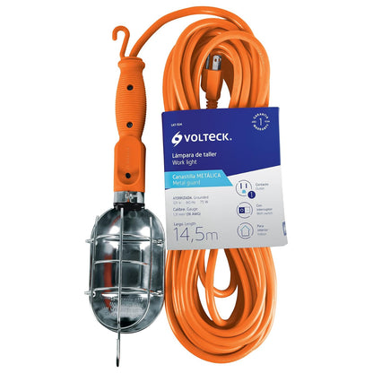 Volteck LAT-15M, Lámpara de taller, cable de 14.5 m, metálica