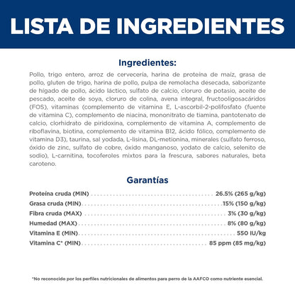Hill's Science Diet Croquetas para Gato Senior Sabor Pollo 1.8Kg | Croquetas Hill's para gato, pollo real, soporte envejecimiento, salud de corazón y riñones, articulaciones sanas
