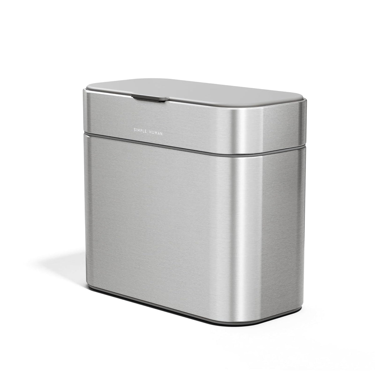 Organizador para abono simplehuman de 4 litros con contenedor Desmontable y para encimera, de Acero Inoxidable Cepillado.