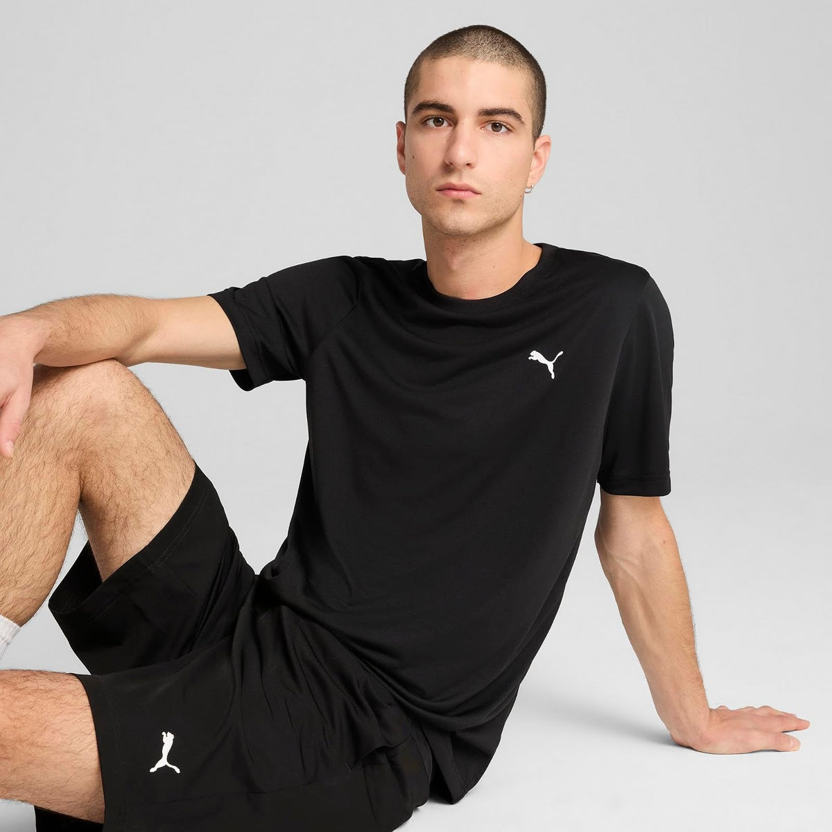 Puma Unisex ESS Small Logo Poly tee T-Shirts (1er Pack)
