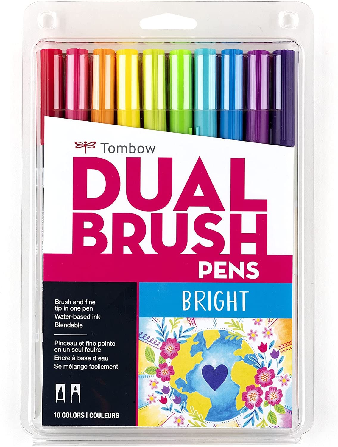 Marcador Creativo Dual Brush ABT Colores Primarios Punta Pincel Zebra México