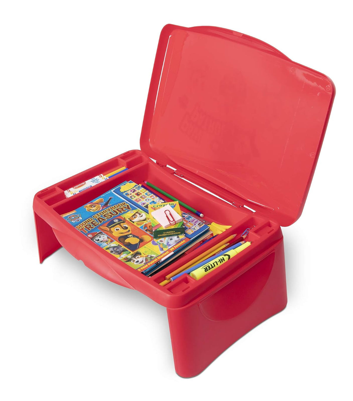 Paw Patrol - computadora infantil con almacenamiento, tapa plegable y diseño plegable, portátil para viajar o usar en la cama en casa, ideal para escribir, leer u otras actividades escolares
