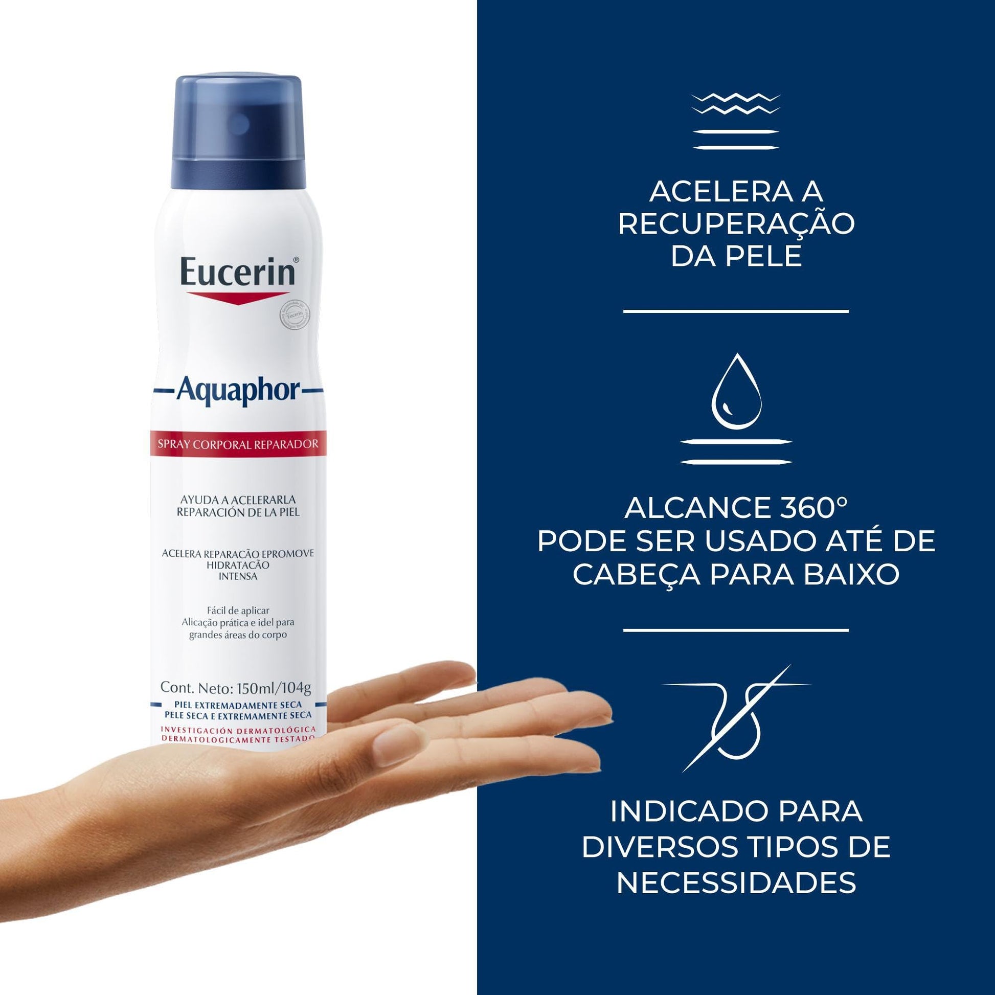 Eucerin Eucerin Aquaphor Spray Reparador, 150ml, color, 150 ml, pack of/paquete de