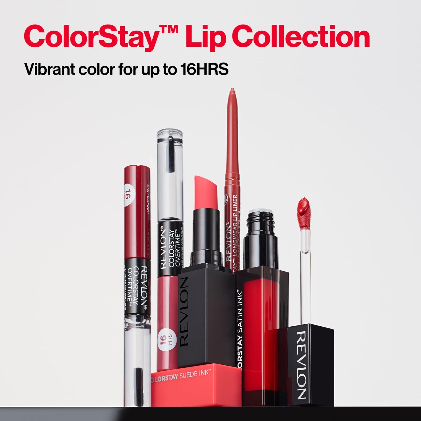 Labial Líquido Revlon ColorStay Satin Ink tono Mauvey, Darling