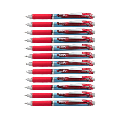 Pentel EnerGel RTX Bolígrafos Retráctiles de Tinta Líquida de Gel - Aguja de 0.5mm - 1 Unidad (Paquete de 1) - Rojo