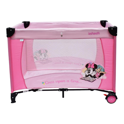 Infanti | Cuna Corral de Viaje Dinsey Modelo Minnie | Colecho de Viaje para Bebe con Mosquitero | Incluye Bolsa de Juguetes para Beb? |desde Recien Nacidos a 15kg | Color Rosa