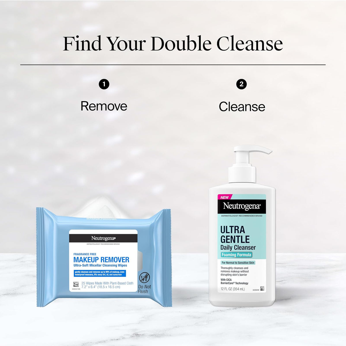 Makeup Remover Cleansing Towelette Singles Individually Wrapped, 20 Pre-moistened Towelettes